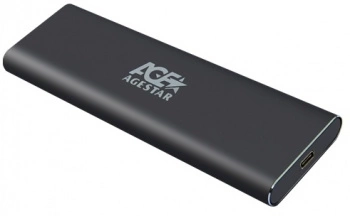Внешний корпус SSD AgeStar m2 NVME 2280 M-key алюминий серый (31UBNV1C)