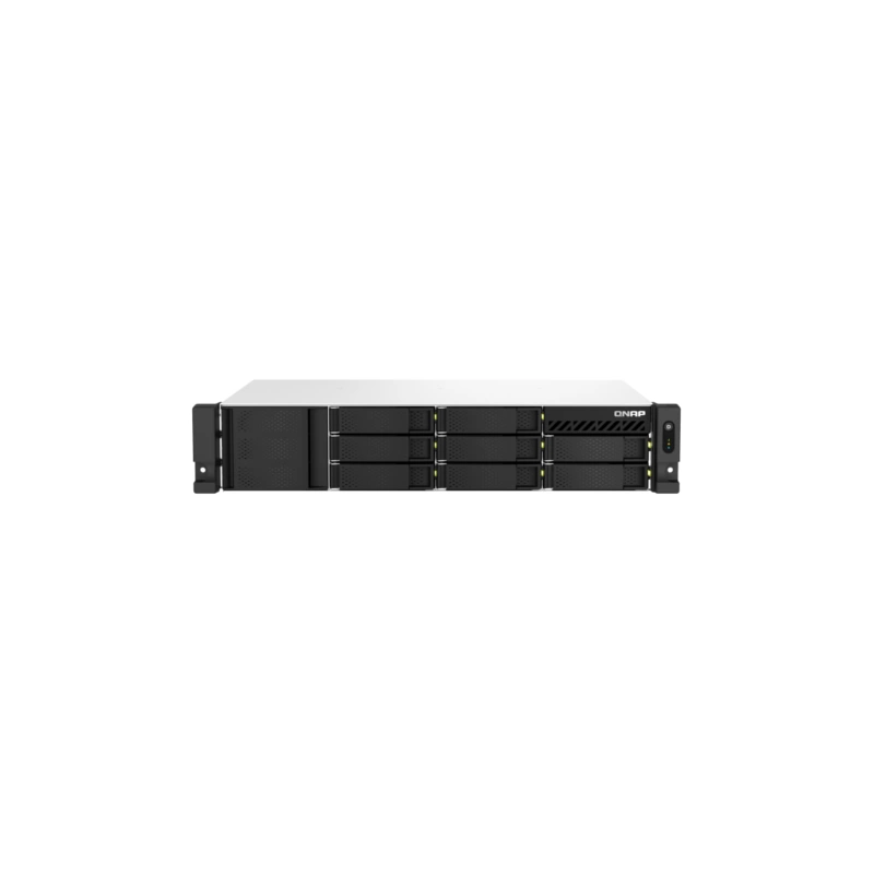 SMB QNAP TS-864eU-8G NAS, 8-tray 3,5"/2,5" w/o HDD, 4-core Intel Celeron N5095 2.0-2.9 GHz, 8GB DDR4 max, 2x2.5GbE LAN, 2U Rackmount, 1x300W PSU. W/o rail kit RAIL-B02